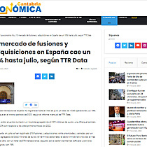 El mercado de fusiones y adquisiciones en Espaa cae un 19% hasta julio, segn TTR Data